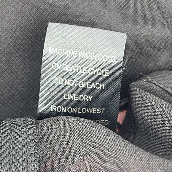 Kylee Sz S Tank Top Black Floral Tiered Sleeveless Racerback Exposed Back Zipper - Picture 7 of 7